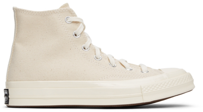 Converse Off-white Chuck 70 Canvas Hi Sneakers In Natural/black/egret