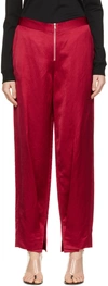 Partow Reed Satin Wide-leg Pants In Fuchsia