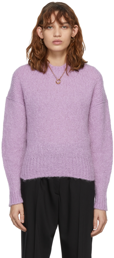 Isabel Marant Purple Chunky Knit Elise Sweater In 86lc Lilac