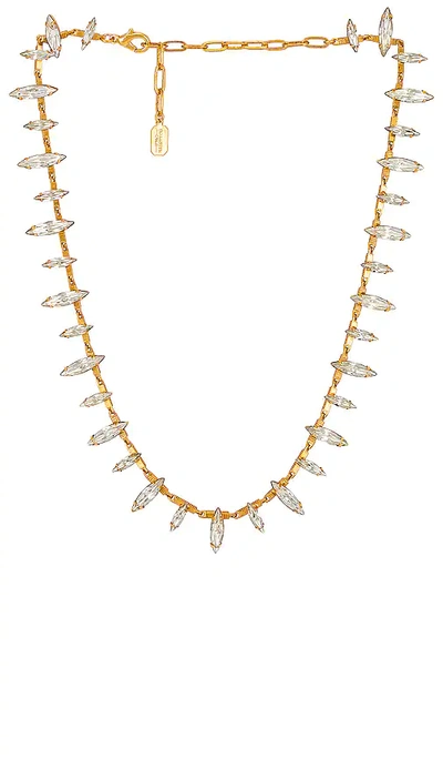 Elizabeth Cole Joy Crystal Necklace In Metallic Gold