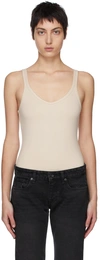 Rag & Bone Off-white Archetype Roxie Bodysuit In Vanilla