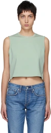 Rag & Bone Archetype Cropped Roxie Tank In Sage