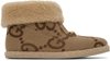 Gucci 10mm Fria Canvas Logo Snow Boots In 2672 Cam.ebony/n.ace