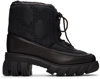 GUCCI BLACK GG ANKLE BOOTS