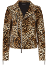 GIUSEPPE ZANOTTI AMELIA LEOPARD-PRINT BIKER JACKET