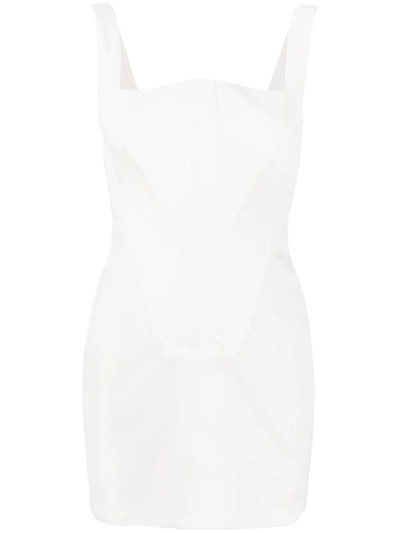 Dion Lee Fork Frame Minidress In Ivory