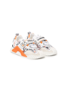Dolce & Gabbana Kids' Graffiti-print Leather Low-top Sneakers In White