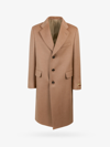 Gucci Single-breasted Camel Wool Coat In Brown