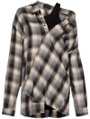 Rta Valery Asymmetric Longline Shirt In Grey