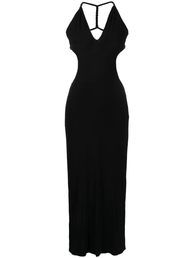 Dion Lee Rope Cut-out Midi Dress In Black
