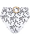 Alexandra Miro Ursula Polka-dot Print Bikini Bottoms In White