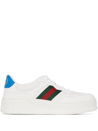 Gucci Web-stripe Low-top Sneakers In White