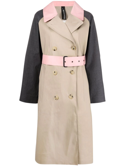 Mackintosh Ava Double-breasted Trench Coat In Neutrals