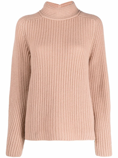 Iris Von Arnim Ribbed-knit Cashmere Jumper In Pink