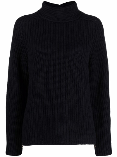 Iris Von Arnim Ribbed-knit Cashmere Jumper In Blue