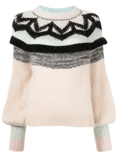Onefifteen X Beyond The Radar Patterned Jumper In Pink