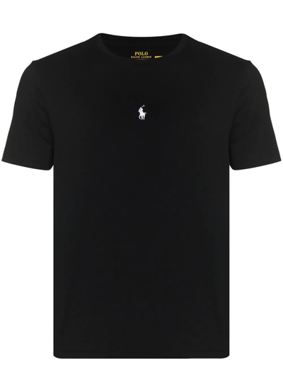 Polo Ralph Lauren Logo-embroidered T-shirt In Black