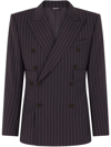 DOLCE & GABBANA DOUBLE-BREASTED PINSTRIPE WOOL SUIT