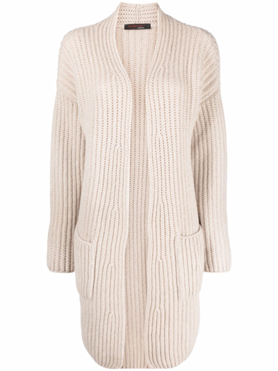 Incentive! Cashmere Long-sleeve Knitted Cardigan In Neutrals