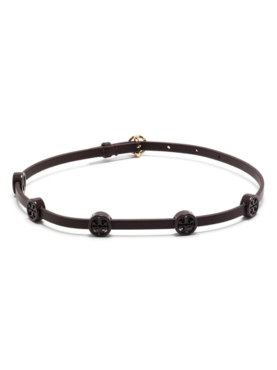 Tory Burch Miller Two-tone Double-wrap Bracelet In Brown
