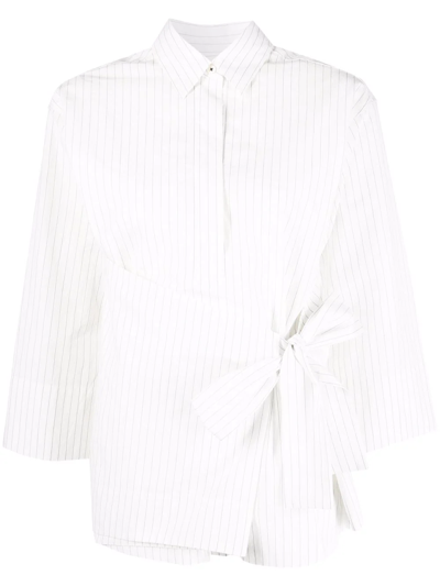 Odeeh Tied-waist Shirt In White