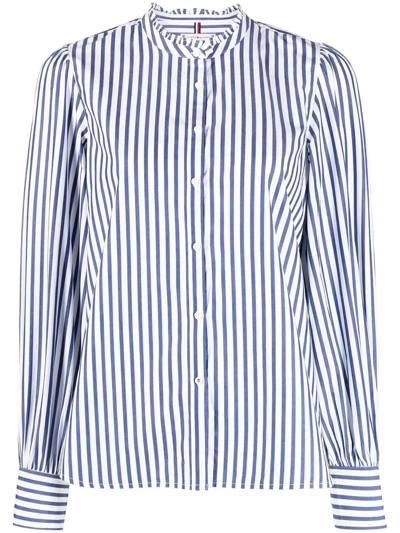 Tommy Hilfiger Bold Stripe Long-sleeve Shirt In Blue