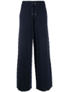 RALPH LAUREN CABLE-KNIT RECYCLED CASHMERE TROUSERS