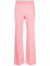 ALLUDE RIBBED-KNIT CASHMERE TROUSERS