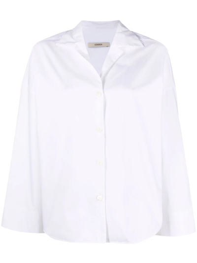 Odeeh Camo-collar Long-sleeve Shirt In White