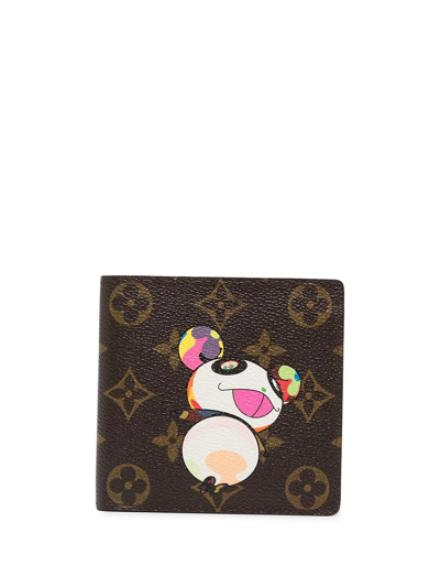 Pre-owned Louis Vuitton 2004  X Takashi Murakami Monogram Wallet In Brown