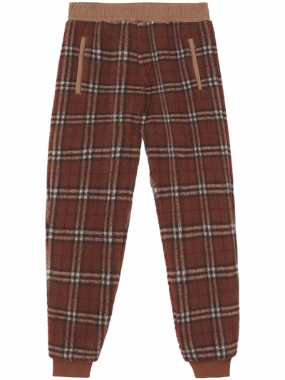 BURBERRY VINTAGE CHECK FLEECE JOGGING PANTS
