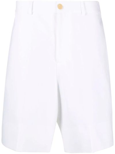 Alexander Mcqueen High-waisted Straight-leg Shorts In White