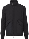 Burberry Diamond-quilted Thermoregulated Jacket In Black