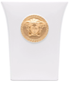 Versace Medusa-plaque Porcelain Vase In White