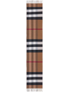 BURBERRY CHECK-PATTERN CASHMERE-BLEND SCARF