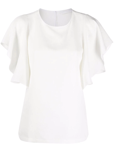 Fabiana Filippi Ruffle-sleeve Blouse In White
