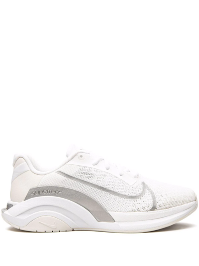 Nike Zoomx Superrep Surge Endurance Class Training Shoe In White/ Silver/ Platinum