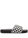Vans Checkerboard-print Open-toe Sandals In White