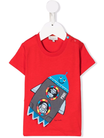 Paul Smith Junior Babies' Graphic-print T-shirt In Red