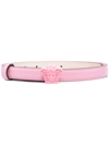 Versace La Medusa Leather Belt In Pink