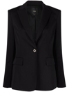 Pinko Single-breasted Blazer With Back Slit In Black