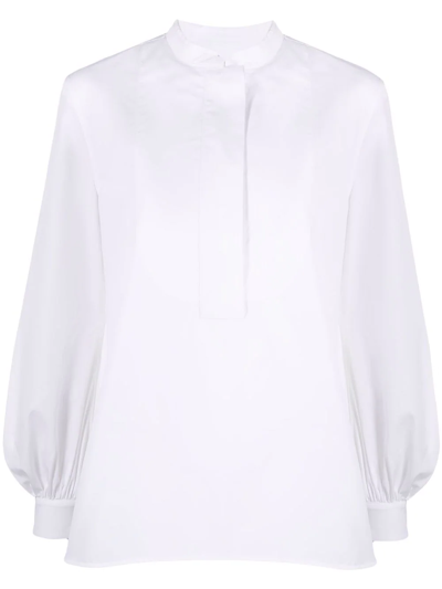 Jil Sander Bib-panel Shirt In White
