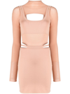DION LEE CUT-OUT DETAIL LONG-SLEEVE DRESS