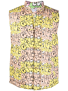 Comme Des Garçons Shirt Yellow/orange Kaws Waistcoat In Multicolore