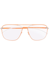 Mykita Steen Square-frame Glasses In Orange