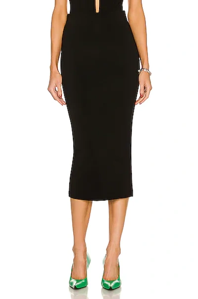 Andamane Black High-waisted Fitted Skirt