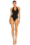 Norma Kamali Underwire Halter Mio Swimsuit In Black