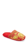Versace Medusa Amplified Mule Slippers In Red-gold