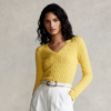 Ralph Lauren Cable-knit Cashmere Sweater In Coastal Yellow