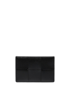 Bottega Veneta Maxi Intreccio Urban Leather Card Holder In Black